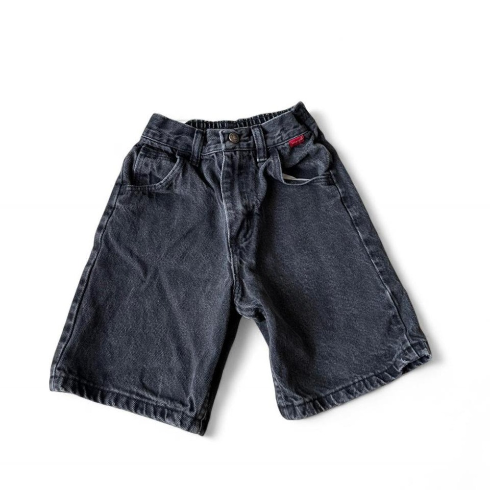 Vintage Kids Wrangler Black Denim Baggy Shorts - No size listed